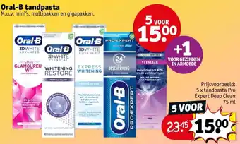 Kruidvat Oral-B tandpasta aanbieding