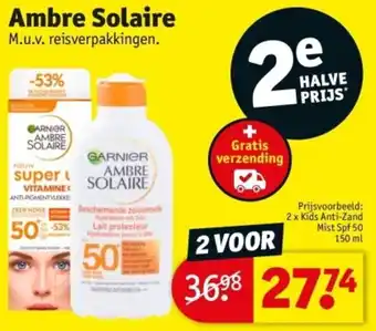 Kruidvat Ambre Solaire aanbieding