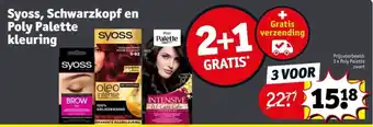Kruidvat Syoss, Schwarzkopf en Poly Palette kleuring aanbieding