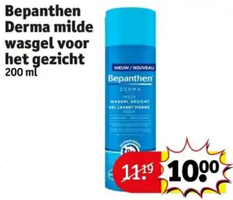 Kruidvat Bepanthen Derma milde wasgel voor het gezicht 200ml aanbieding