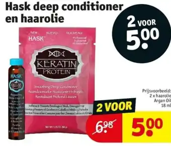 Kruidvat Hask deep conditioner en haarolie aanbieding