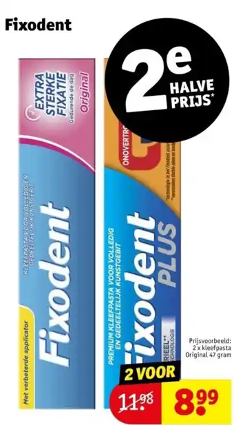 Kruidvat Fixodent aanbieding