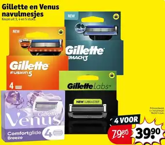Kruidvat Gillette en Venus navulmesjes aanbieding