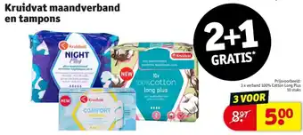 Kruidvat maandverband en tampons aanbieding