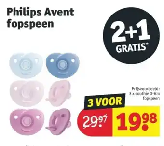 Kruidvat Philips Avent fopspeen aanbieding