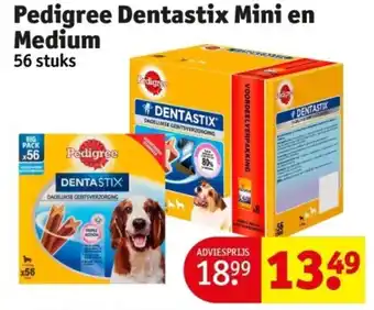 Kruidvat Pedigree Dentastix Mini en Medium aanbieding