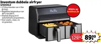 Kruidvat Inventum dubbele airfryer GF800HLD aanbieding