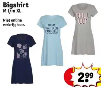 Kruidvat Bigshirt M t/m XL aanbieding