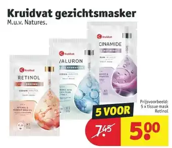 Kruidvat Kruidvat gezichtsmasker aanbieding