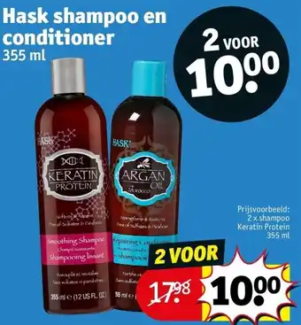 Kruidvat Hask shampoo en conditioner aanbieding