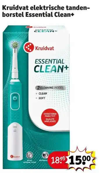 Kruidvat Kruidvat elektrische tandenborstel Essential Clean+ aanbieding