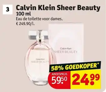 Kruidvat Calvin Klein Sheer Beauty aanbieding