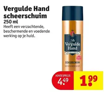 Kruidvat Vergulde Hand scheerschuim aanbieding