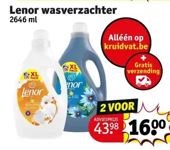 Kruidvat Lenor wasverzachter aanbieding