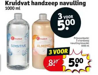 Kruidvat Kruidvat handzeep navulling aanbieding