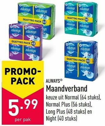 ALDI Maandverband aanbieding
