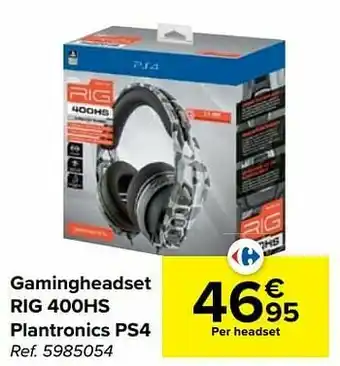 Gamingheadset rig 400hs plantronics ps4