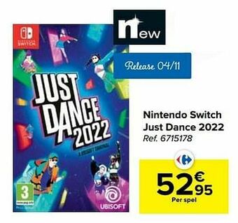 Carrefour Nintendo switch just dance 2022 aanbieding