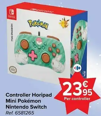 Carrefour Controller horipad mini pokémon nintendo switch aanbieding
