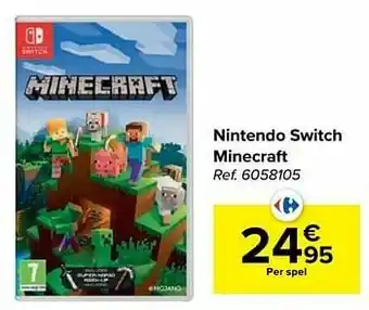 Carrefour Nintendo switch minecraft aanbieding
