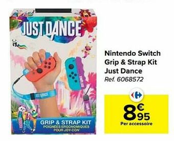 Carrefour Nintendo switch grip + strap kit just dance aanbieding