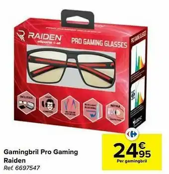Carrefour Gamingbril pro gaming raiden aanbieding