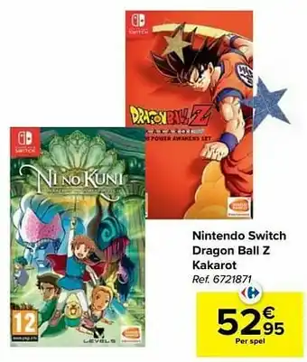 Carrefour Nintendo switch dragon ball z kakarot aanbieding