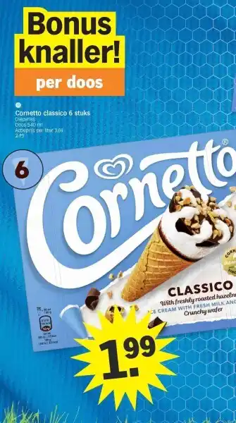Albert Heijn Cornetto classico 6 stuks aanbieding