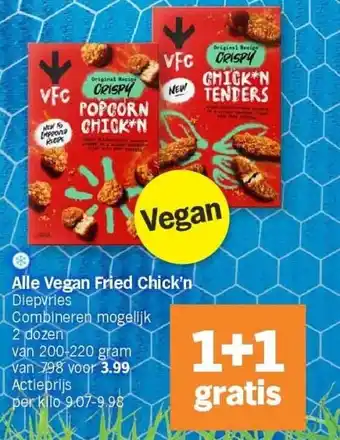 Albert Heijn Alle Vegan Fried Chick'n aanbieding