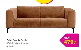 Leen Bakker Zetel Rosaly 3-zits aanbieding