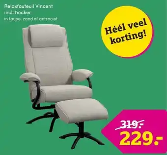 Relaxfauteuil Vincent incl. hocker