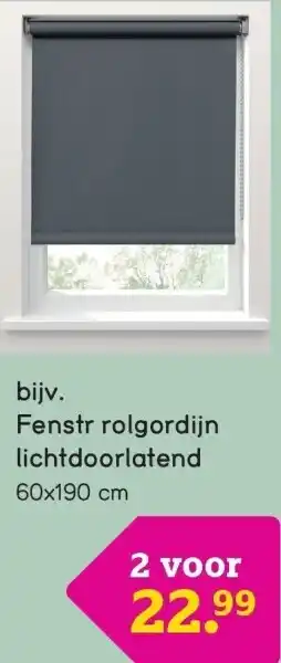 Leen Bakker Fenstr rolgordijn lichtdoorlatend aanbieding