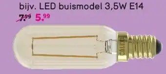 Leen Bakker LED buismodel 3,5W E14 aanbieding