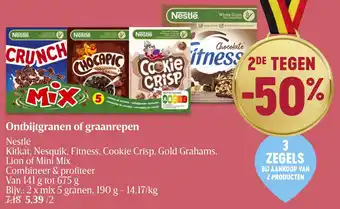 Ontbijtgranen of graanrepen Nestlé Kitkat, Nesquik, Fitness, Cookie Crisp, Gold Grahams,