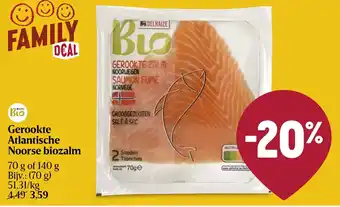 Delhaize Gerookte Atlantische Noorse biozalm aanbieding