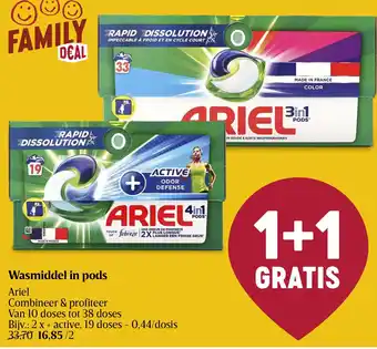 Delhaize Ariel Wasmiddel in pods aanbieding