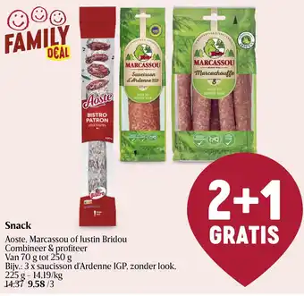 Snack Aoste, Marcassou of Justin Bridou