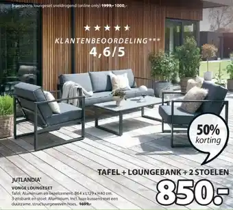 Jysk VONGE LOUNGESET aanbieding