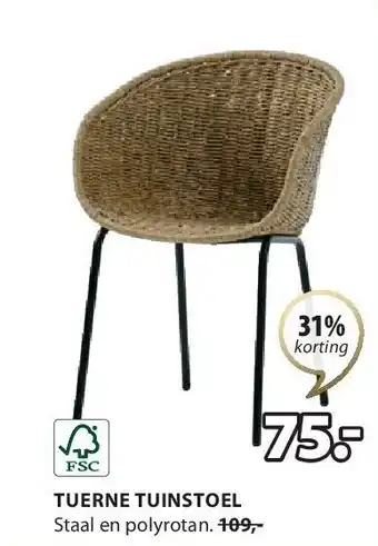 Jysk TUERNE TUINSTOEL aanbieding