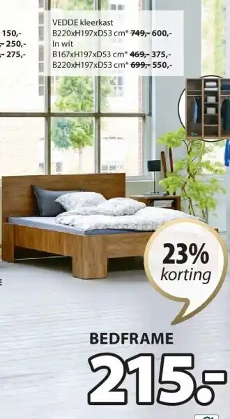 Jysk VEDDE BEDFRAME aanbieding