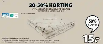 Jysk TVERRBOTTIND SYNTHETISCH DEKBED aanbieding