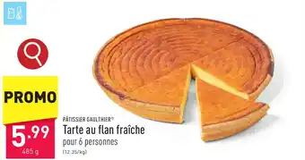 ALDI PÂTISSIER GAULTHIER Tarte au flan fraîche 485g aanbieding
