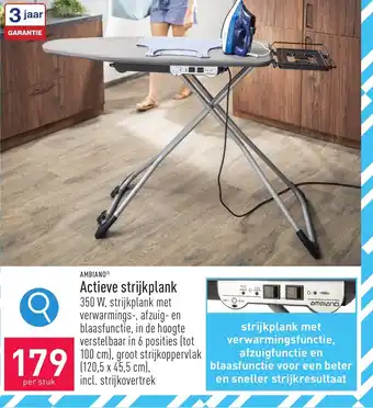 ALDI Ambiano Actieve Strijkplank 350W aanbieding