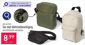 ALDI Live in Style Tas met Diefstalbeveiliging aanbieding