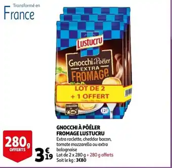 Auchan Gnocchi A Poeler Fromage Lustucru aanbieding