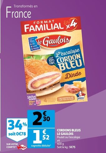 Auchan Cordons Bleus Le Gaulois aanbieding