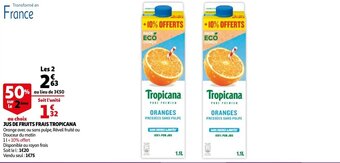 Auchan Jus De Fruits Frais Tropicana aanbieding