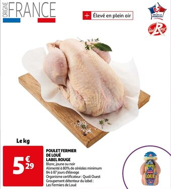 Auchan Poulet Fermier De Loué Label Rouge aanbieding
