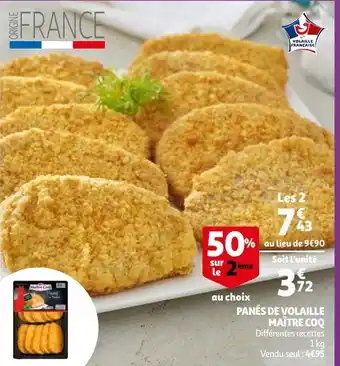 Auchan Panes De Volaille Maitre Coq aanbieding