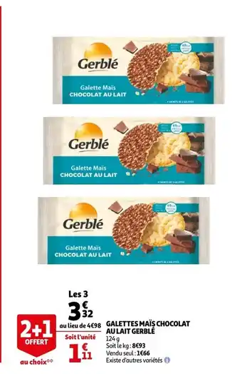Galettes Mais Chocolat Au Lait Gerble